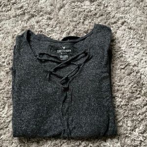 American eagle gray long sleeve top